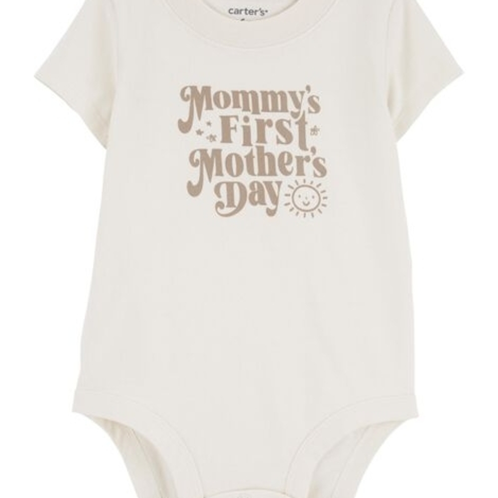 Carter's Cream Baby Bodysuit - Mommy's First Mother's Day